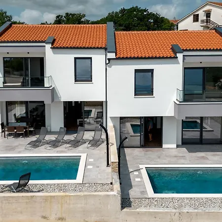 Beautiful - Two Pools, Panoramic Sea View, Sandy - By Traveler Tourist Agency Krk - Id 2689 Villa *